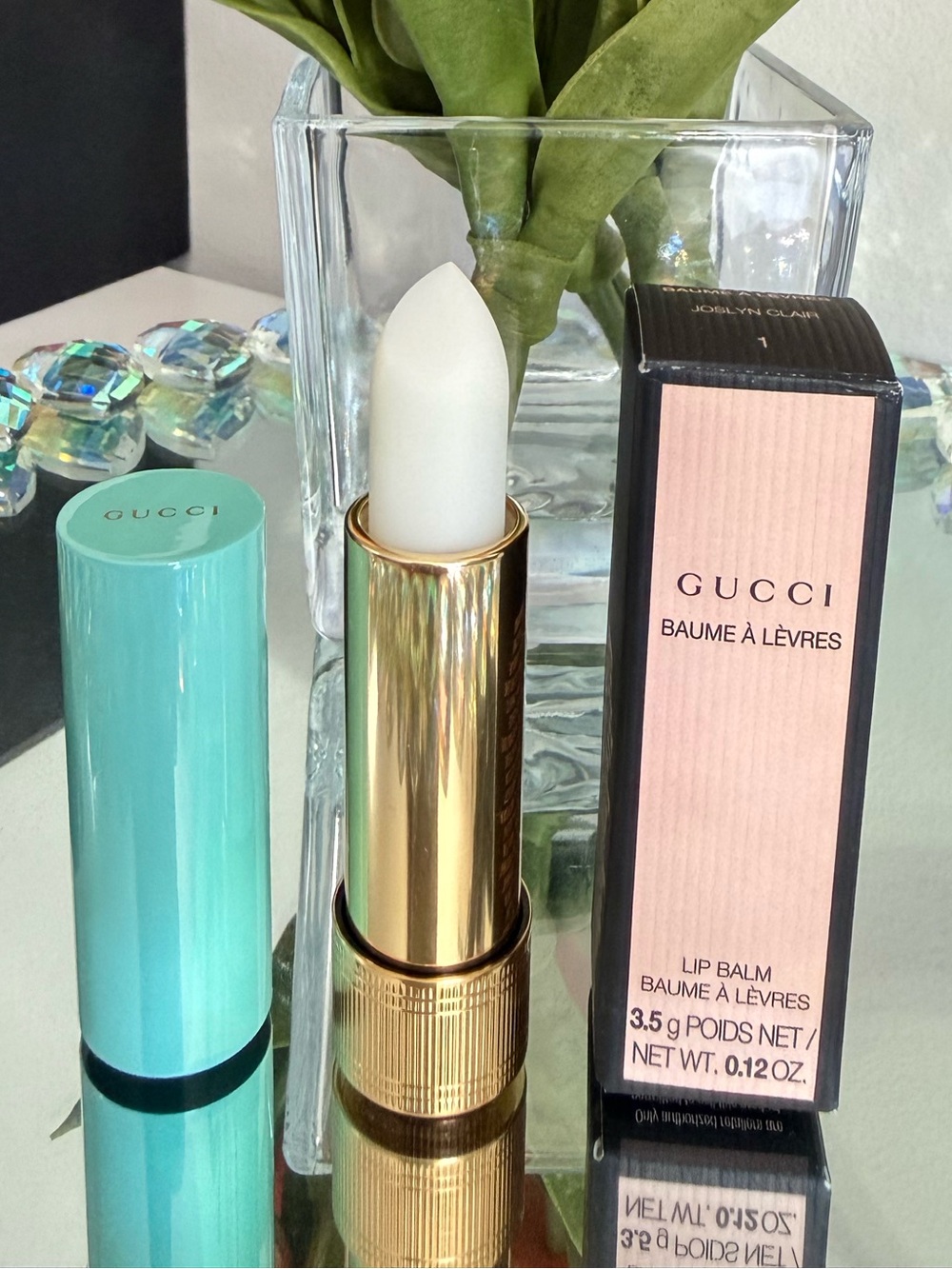 Gucci Women NEW Baume À Lèvres Joslyn Clair Clear Lip Balm Luxury